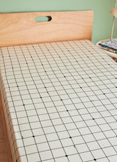 Lençol de Elástico Infantil - Grid Bolinhas PB